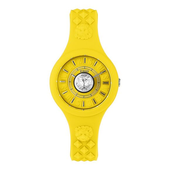 Versus Versace  Fire Island Silicone Watch Yellow Womens - Picture 1 of 5